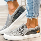 Niulatu Women shoes 2025 flat shoes snake print lazy shoes casual shoes platform canvas shoes plus size women shoes zapatos de mujer DJSE