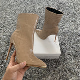 Niulatu Fashion 2025 Women's Ankle Boots Sexy Women Pointed Toe Ladies Thin High heels Female Shoes Woman Footwear Plus Size DJSE