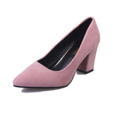 Niulatu Mary Janes New Women OL high heels Black Flock Women Pumps Female Platform Winter Thick with Autumn Round Single Shoes DJSE