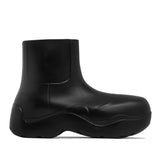 Niulatu Design Modern Fashion Ankle Rainboots Elastic Waterproof Upper Thick Platform Flat Height Increasing Non Slip Rainy Shoes DJSE