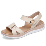 Niulatu Summer Women Sandals Flat shoes Woman Light Comfortable Leather Casual Hook Loop Sandalias mujerWomen's FootwearE234 DJSE
