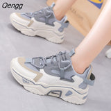 Niulatu Women Shoes Autumn Breathable Mesh Sneakers Trend Wedge Platform Casual Dad Shoes Female Sport Tennis Running Shoes Zapatillas DJSE