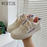 Niulatu Women Sneakers PU Leather Shoes 2025 Spring New Casual Platform Sneakers Women's Comfortable Vulcanize Shoes Female DJSE