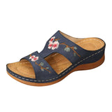 Niulatu Flower Platform Colorful Ethnic Flat Shoes Woman Comfortable Casual Fashion Sandals Female 2025 Summer New Hot DJSE