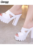 Niulatu Summer Heeled Slippers Ladies Shoes for Women Sandals 2025 Outside Women's Rubber Slipper Female Platform Sandal 3243 DJSE