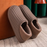 Niulatu Waterproof Non-Slip Home Slippers Men Cotton Shoe EVA Slippers Winter Warm Indoor Ladies Soft Couples Platform Shoes Zapatos DJSE