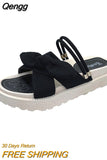 Niulatu Women Slippers Fairy Style Fashion Student Thick Soled Roman Sandals 2025 New Fashion Soled Flat Shoes Femmes Sandalias DJSE
