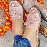 Niulatu Women Shoes Sandals Bowknot Sandals Woman Hollow Out Women Shoe Slip On Women Sandals Slipper Plus Size Zapatillas Mujer DJSE