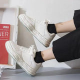 Niulatu Arrival Spring Couple Sneakers Genuine Leather Retro Fashion Versatile Women Men Running Shoes Zapatillas Hombre Mujer DJSE