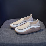 Niulatu White Loafers Women Trend Slip on Flat Casual Shoes for Women's Sneakers Fashion Platform Shoes Zapatillas Deporte DJSE
