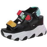 Niulatu New Lady Platform Chunky Sandals Lace Up Buckle Punk Cool Women's Sandals Open Toe Casual Summer Sports Shoes DJSE