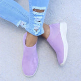 Niulatu Women's Sneakers Vulcanized Shoes Breathable Mesh Platform Sneakers Women Slip On Ladies Casual Shoes Woman Flats Plus Size 43 DJSE