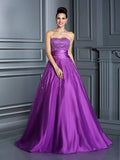 Niulatu Gown Sweetheart Beading Sleeveless Long Satin Quinceanera HZ1007