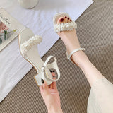 Niulatu Open Toe Women's Shoes 2025 New Fashion Shoes Women's Thick Heel Outer Wear Casual All-match Sandals Women Adult DJSE