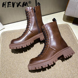Niulatu Women Shoes for Winter Boots Fashion Shoes Woman Casual Autumn Leather Botas Mujer Female Ankle Boots Women DJSE