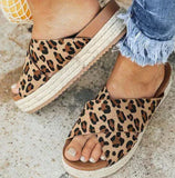 Niulatu Women Slippers Platform Wedge Sandals Fashion Bow Peep Toe Beach Outdoor Ladies Walking Shoes Plus Size Zapatilla Mujer DJSE