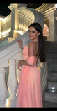 Niulatu Halter Sleeveless Pink Long Prom Dress Party Evening Dress HZ1007