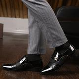 Niulatu Men Dress Shoes Spring Oxfords Fashion Casual Business Shoes 2025 New Men Classic Office Slip On Suits Loafers Pointed Toe Shoes DJSE