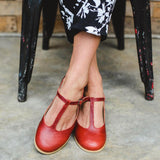 Niulatu New INS Retro Casual T-strap Flats Daily Elegant Solid Leisure Flats Women 2025 Casual Low Heels Shoes Woman DJSE