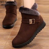 Niulatu Women 2025 Thick Plush Warm Snow Boots Women Zipper Comfortable Outdoor Ankle Boots Casual Cotton Shoes DJSE