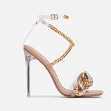Niulatu New Style Women's High Heels Luxury Crystal Slingback High Heels Summer Shoes Comfortable High Heel Party Wedding Shoes DJSE