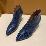 Niulatu New Women for Shoes Casual Pumps Short Boots Sexy High Heels Pointed V-mouths Ladies Dress shoes OL Daily Shoes DJSE