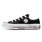 Niulatu New Korean Style Ulzzang Daisy Canvas Shoes for Women 45 White Black Yellow Green Purple Color sneakers women DJSE