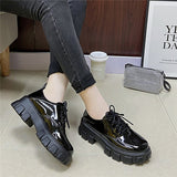 Niulatu Women Chunky Sneakers Hidden Heels Shoes Ladies Wedge Thick High Heels Autumn Platform Women Shoes Lace Up Lolita Mary Janes DJSE