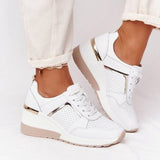 Niulatu Women's Shoes 2025 Summer Wedge Platform Casual Shoes Women Lace Up Sports Shoes Woman Plus Size Non Slip Breathable Sneaker DJSE