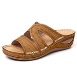 Niulatu Women Sandals Shoes Mixed Color Comfy Orthopedic Ladies Summer Slides Retro Wedges New Luxury Designer Female Footwear DJSE