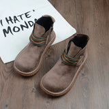 Niulatu Women Boots British Wind Short Boots 2025 New Mori Literary Retro Thick Bottom Women's Ankle Boots Big Head Doll Shoes DJSE