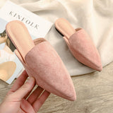 Niulatu 2025 Autumn Woman Mules Without Heels Half Slippers Sandalias Loafers Ballet Flats Zapatos Mujer Calzado Women Shoes 33 DJSE