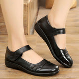 Niulatu Women Genuine Leather Flats Casual Shoes Female Leather Shoes Size 35-42 Solid Black Flats Woman Autumn Shoes 2025 DJSE