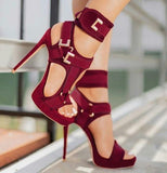 Niulatu Women Platform Sandals Open Toe Pink High Heels Shoes Stilettos Sexy Stiletto Shoe Heel Buckle Sandal Black Pumps DJSE