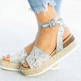 Niulatu Women Sandals Plus Size Wedges Shoes For Women High Heels Sandals Summer Shoes 2025 Flip Flops Chaussures Femme Platform Sandals DJSE