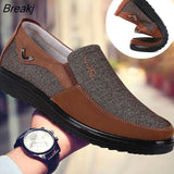 Niulatu for Men Summer Slip on Loafers Men's Casual Shoes Breathable Walking Flats Soft Dad Shoes Male Sneakers Size DJSE