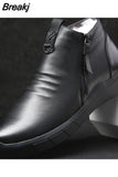 Niulatu Men Shoes Designer Genuine Leather 100%wool Lining Winter Super Keep Warm Outdoor Ankle Boots Snow Boots Casual Sneakers DJSE