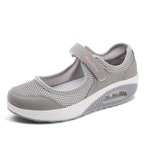 Niulatu Sneakers Women Fashion Mesh Breathable Casual Wedge Platform Hiking Shoes Female Tenis Feminino Zapatillas Mujer DJSE