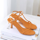 Niulatu Low Sandals Woman Leather Suit Female Beige Women¡¯s Shoes High Heels Low-heeled Black Comfort New Stiletto Girls Fas DJSE