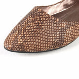 Niulatu and American style Snake Texture Plus size Pointed toe Women Single Casual Flats Dancing KvollshoesE520 DJSE
