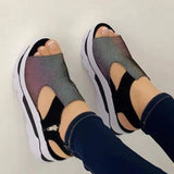 Niulatu Summer Fashion Height Increase Casual Beach Ladies Sandals Size 43 Peep Toe Shoes of Women Wedge Platform Sandalias Women DJSE