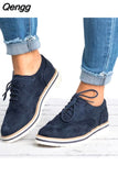 Niulatu Women Oxfords Cut-Outs Lace Up Brogue Shoes Flat Platform England Ladies Non-slip Shoes Breathable Casual Female Low Footwear DJSE
