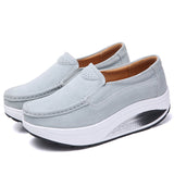 Niulatu Women Shoes Spring Autumn Flat Platform Shoes Ladies Thick Bottom Wedge Loafers Slip on Casual Moccasins Creepers DJSE