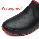 Niulatu New Men Shoes Kitchen Working Shoes Breathable Non-slip Waterproof Chef Shoes Casual Flat Work Shoes Water Shoes Rain Boots DJSE