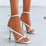 Niulatu Summer 2025 women's sexy bomb square toe High heeled shoes Toe clamping Stiletto high heels Plus Size DJSE