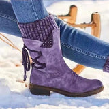 Niulatu Women boots Winter Mid-Calf Boot Winter Shoes Ladies Fashion Snow Boots Shoes Thigh High Suede Warm Botas Zapatos De Mujer DJSE