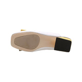 Niulatu white slippers for woman 5cm middle heel shoes ladies colorful outdoor slipper 2025 summer FT1072 DJSE