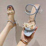 Niulatu Women Shoe Sandals Designer Flower Embroider Casual Slipper Luxury High Heel Pumps DJSE