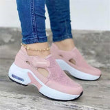 Niulatu 2025 New Women Sandals Hollow Out Walking Thick Bottom Shoes Casual Women Shoe Slip On Sandals Ladies Platform Female DJSE