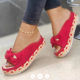 Niulatu Wedges Shoes for Women Open Toe Beach Female Sandals Multicolor Slingback Sandals Platform Sandalias De Mujer DJSE